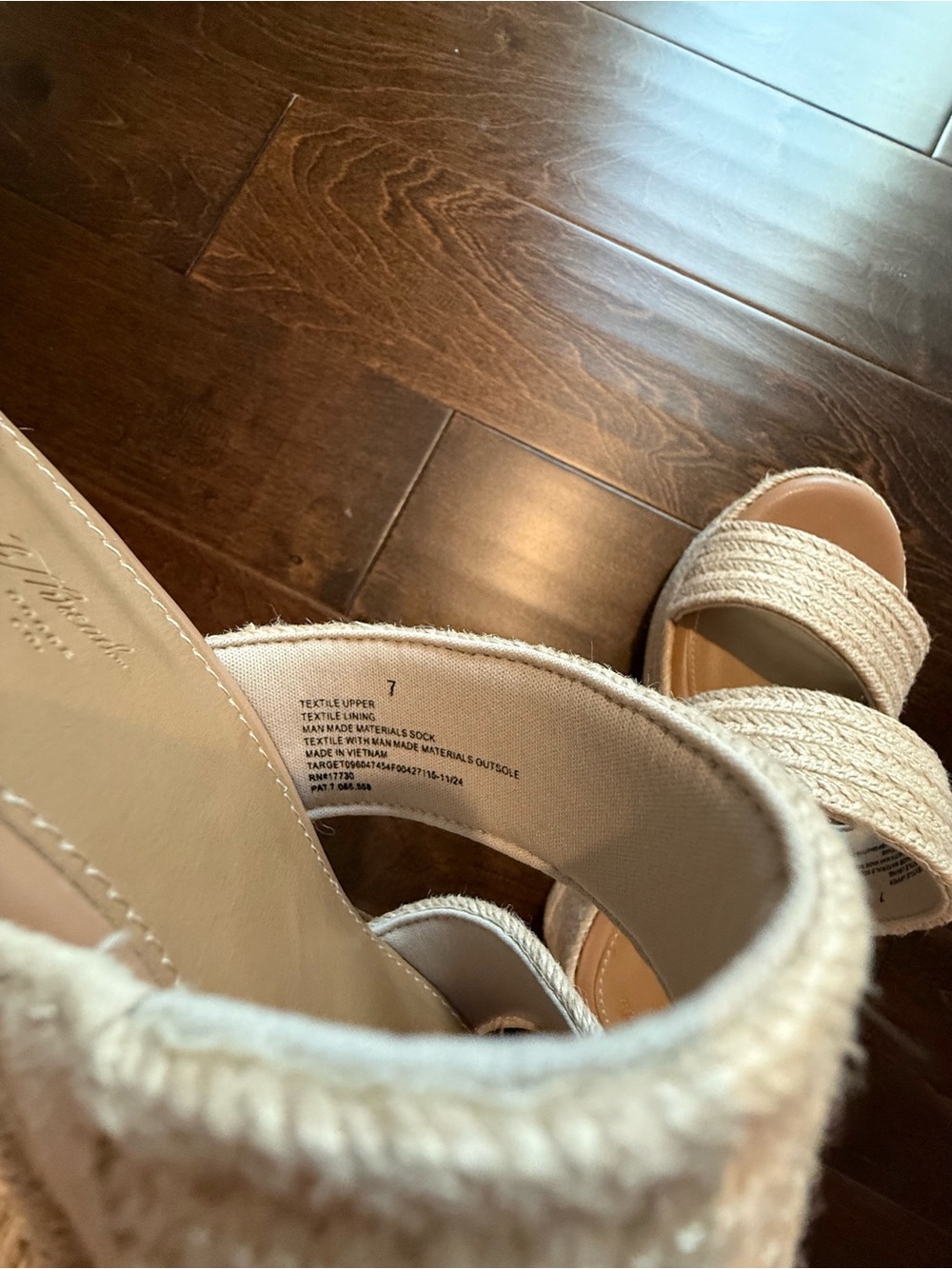 Universal Thread Women’s Kayli Jute Two Band Wedge Heels Size 7 - Picture 5 of 5